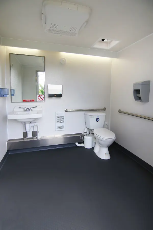 Spacious Tilt And Load ADA/Wheelchair Accessible Restroom