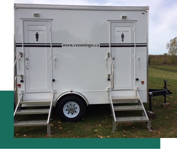 Double Shower Trailer Exterior with stairs